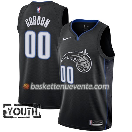 Maillot Basket Orlando Magic Aaron Gordon 00 2018-19 Nike City Edition Noir Swingman - Enfant